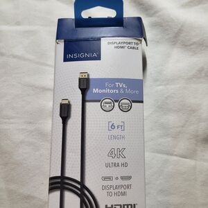 Insignia Black DisplayPort to HDMI Cable - 6ft